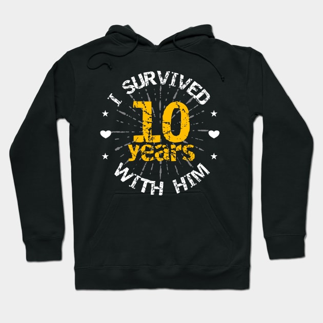 Funny 10th anniversary wedding gift for wife Hoodie by PlusAdore